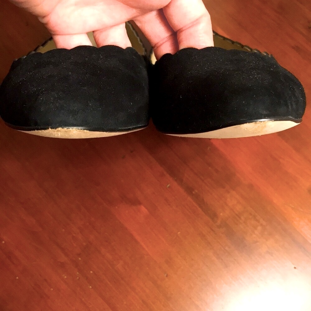 Final Price- TALBOTS Edison Scallop Genuine Suede Flats - Picture 11 of 16